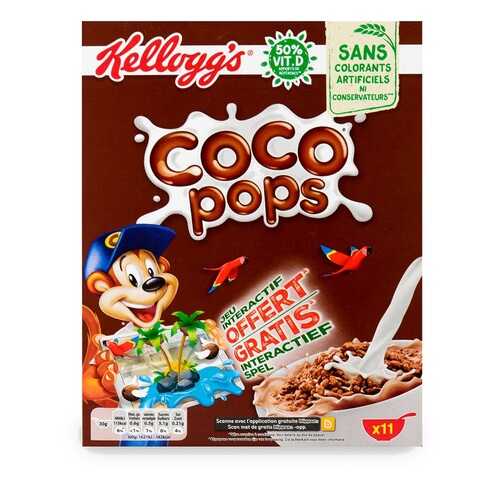 Готовый завтрак Coco Pops шоколадные шарики, Kellogg's, 375/400 г, Франция в Магнит