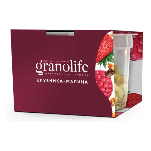 Гранола Granolife клубника-малина 60 г в Магнит