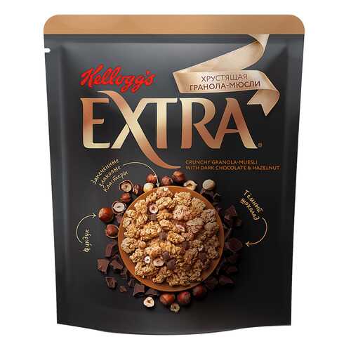 Гранола-мюсли хрустящая Kellogg's Extra с темным шоколадом и фундуком 300 г в Магнит