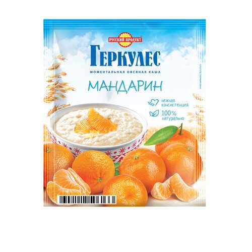 Овсяная каша Русский продукт моментальная геркулес с мандаринами 35 г в Магнит