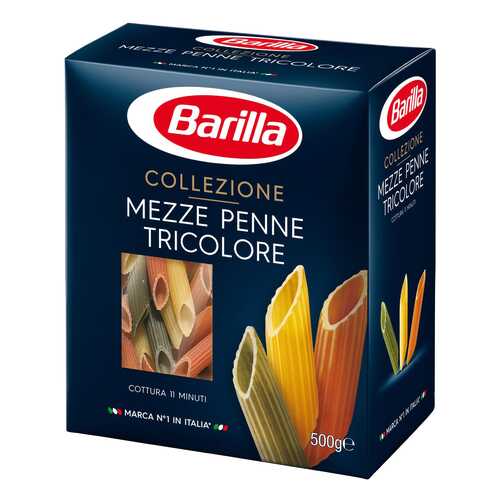 Макароны Barilla mezze penne tricolore 500 г в Магнит