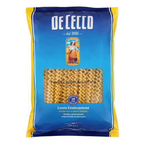 Макароны De Cecco Fusilli lunghi bucati №5 500 г в Магнит