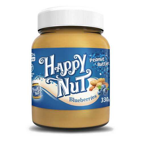 Арахисовая паста Happy Life Happy Nut с черникой 330 г в Магнит