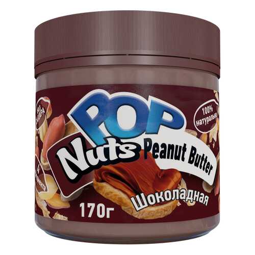 Арахисовая паста POP Nuts Peanut Butter Шоколадная, 170г в Магнит