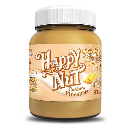 Кешью паста Happy Nut Cashew Pineapple с арахисом и ананасом 330 г в Магнит