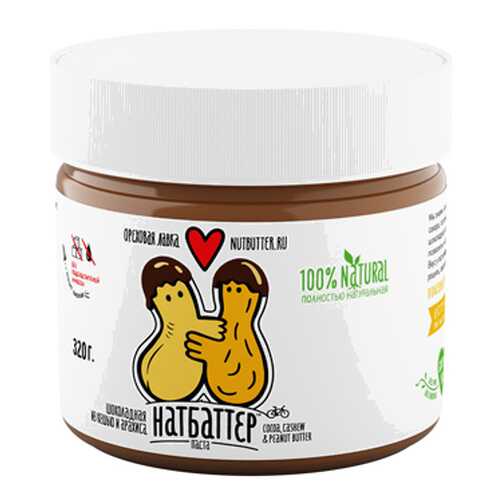 Шоколадная паста из жареного кешью и арахиса Nutbutter 320 г в Магнит