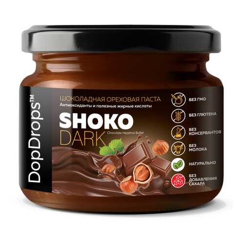 Шоколадно-ореховая паста SHOKO DARK с фундуком и темным шоколадом без сахара, 250 г в Магнит