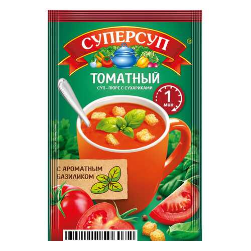 Суперсуп-пюре Русский продукт Суперсытный момент томатный с сухариками 20 г в Магнит