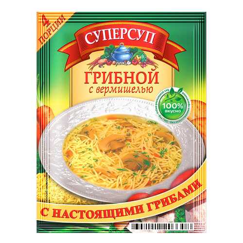 Суперсуп Русский Продукт грибной с вермишелью 70 г в Магнит