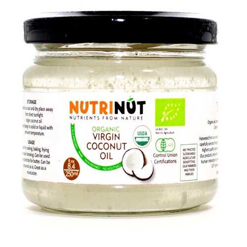 Кокосовое масло Nutrinut organic virgin coconut oil 250 мл в Магнит