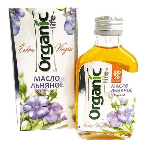 Масло льняное Organic Life пищевое нерафинированное 100 мл в Магнит