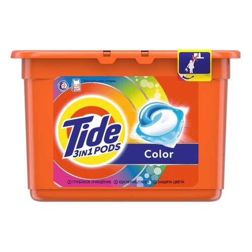 Гель для стирки Tide в растворимых капсулах color 15*24.8 г в Магнит