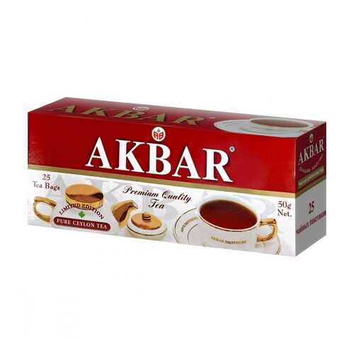 Чай Akbar Limited Edition черный 25 пакетиков в Магнит