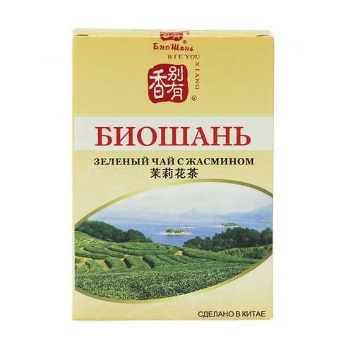 Чай БиоШань Jasmin Tea, зеленый с жасмином, 80 гр в Магнит