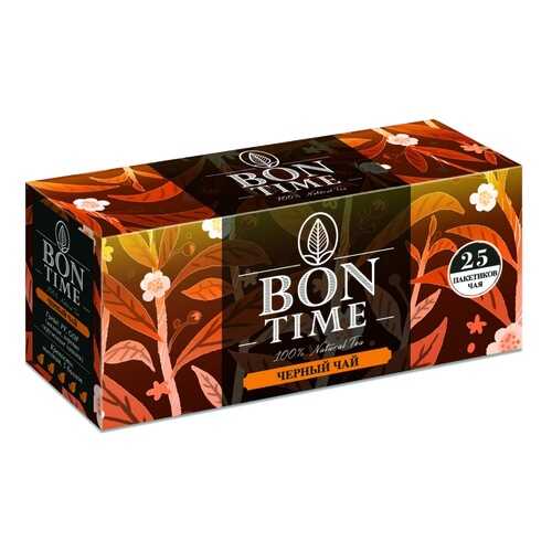 Чай BonTime Natural Tea, черный, 25 пакетиков в Магнит