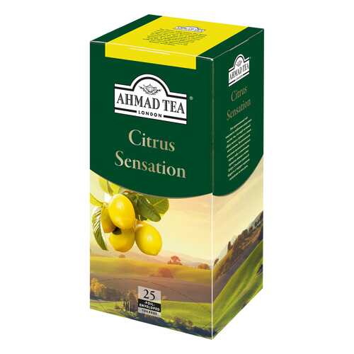 Чай черный Ahmad Tea citrus sensation с лимоном и лаймом 25 пакетиков в Магнит