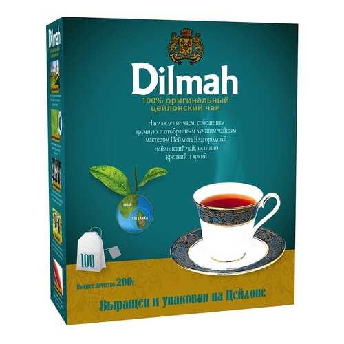 Чай черный Dilmah цейлонский 100 пакетиков в Магнит