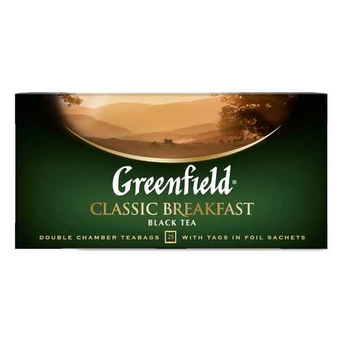 Чай черный Greenfield Classic Breakfast 25 пакетиков в Магнит