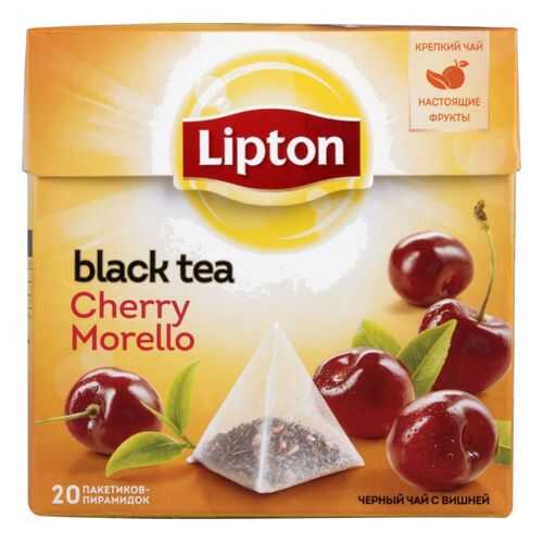 Чай черный Lipton cherry morello 20 пакетиков в Магнит