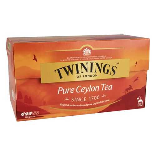 Чай черный Twinings pure ceylon tea 25 пакетиков в Магнит