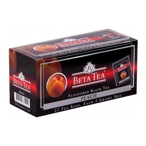 Чай черный в пакетиках для чашки Beta Tea персик 25*2 г в Магнит