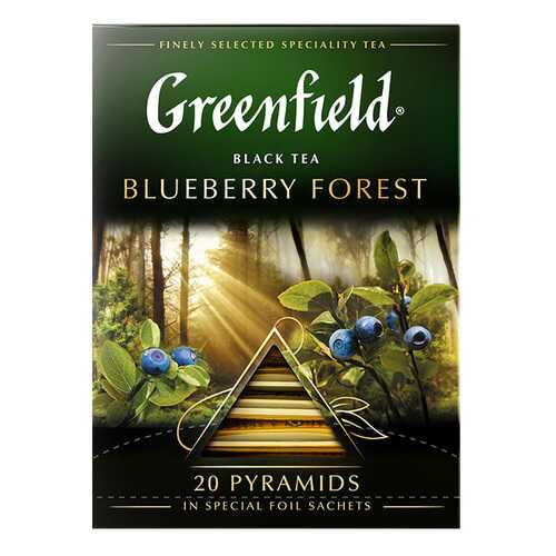 Чай черный в пирамидках Greenfield Blueberry Forest 20 пакетиков в Магнит