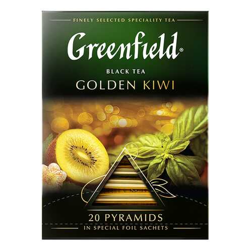 Чай черный в пирамидках Greenfield Golden Kiwi 20 пакетиков в Магнит