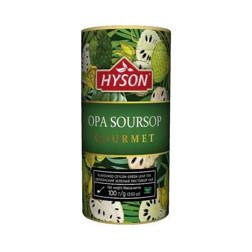 Чай Hyson Зеленый OPA Soursop Gourmet, листовой с ароматом саусепа, 100 гр в Магнит