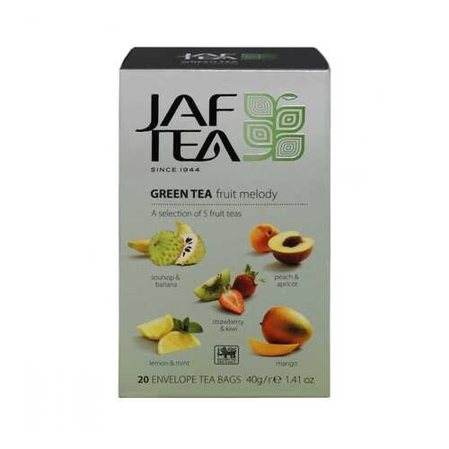 Чай Jaf Tea Green Fruit Melody зеленый с добавками ассорти 5 видов по 4 сашета в Магнит