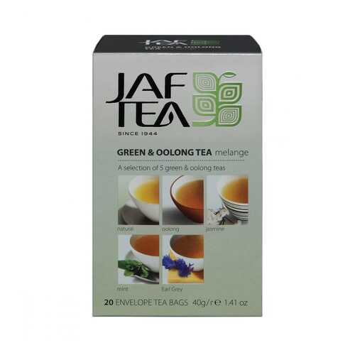 Чай Jaf Tea Green & Oolong Melange зеленый ассорти 5 видов по 4 сашета в Магнит