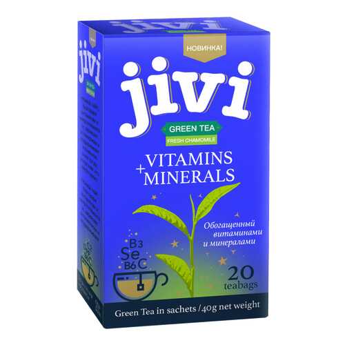 Чай Jivi Green tea Fresh Chamomile, зеленый с добавками, 20 пакетиков в Магнит