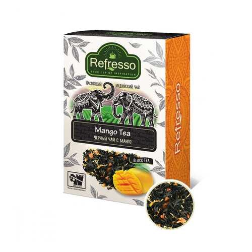 Чай Refresso Mango Tea, черный крупнолистовой, с добавками, 100 гр в Магнит