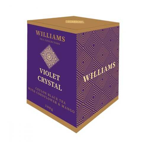 Чай Williams Violet Crystal черный с лепестками василька и кусочками манго 100 г в Магнит