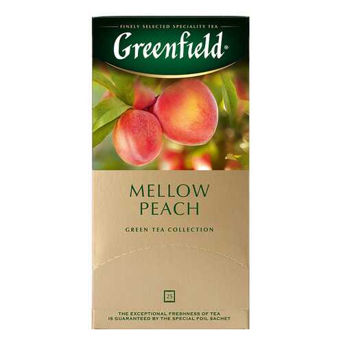 Чай зеленый Greenfield Peach Mellow 25 пакетиков в Магнит