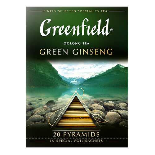 Чай зеленый в пирамидках Greenfield Green Ginseng 20 пакетиков в Магнит