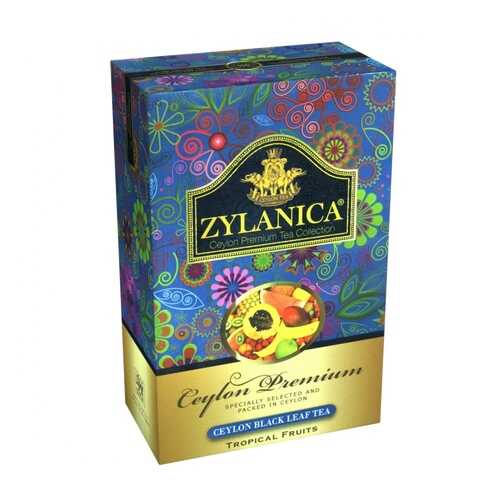 Чай Zylanica Ceylon Premium Tropical Fruits черный листовой с кусочками фруктов 100 г в Магнит