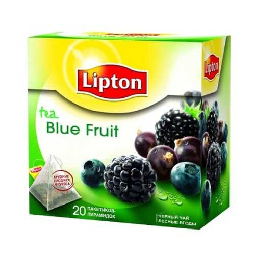 Черный чай Lipton blue fruit tea 20 пакетиков в Магнит