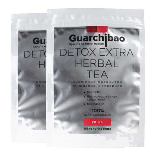 GUARCHIBAO DETOX EXTRA HERBAL TEA набор из 2 упаковок чая для детокса Яблоко-Корица в Магнит