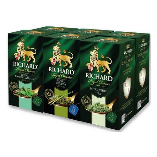 Набор чая Richard Royal Morocan Mint, Royal Melissa, Royal White Tea ассорти 6*25 сашетов в Магнит