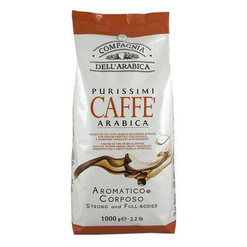 Кофе Compagnia Dell`Arabica Purissimi Arabica Aromatico Corposo в зернах 1 кг в Магнит