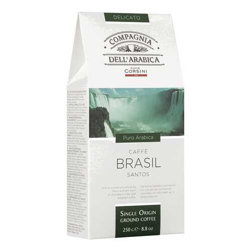 Кофе Dell Arabica Puro Arabica Brasil Santos 250г карт/пачка молотый в Магнит