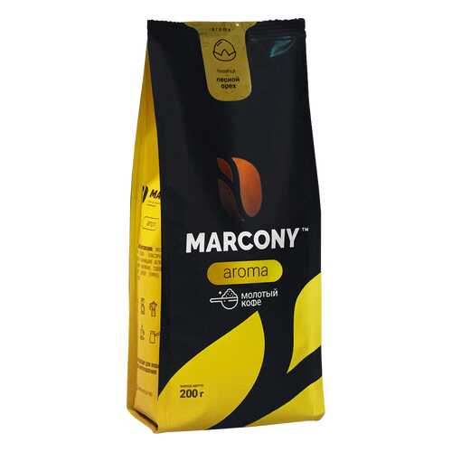 Кофе молотый MARCONY AROMA со вкусом лесного ореха 200г в Магнит