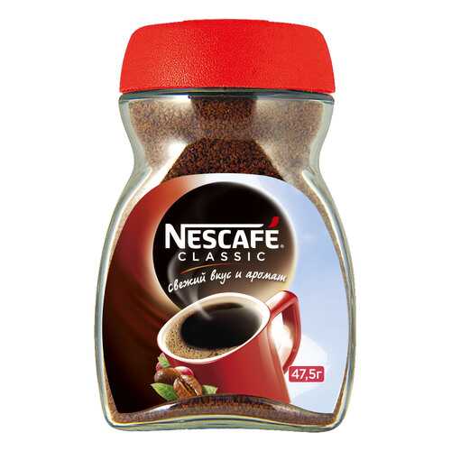 Кофе растворимый Nescafe classic стеклянная банка 47.5 г в Магнит