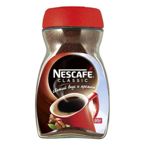 Кофе растворимый Nescafe Classic стеклянная банка 95 г в Магнит