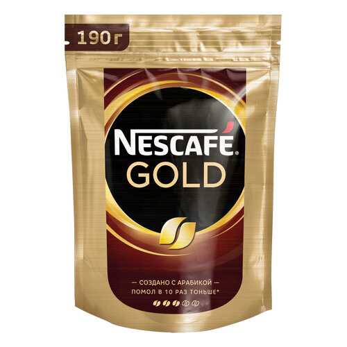 Кофе растворимый Nescafe gold пакет 190 г в Магнит