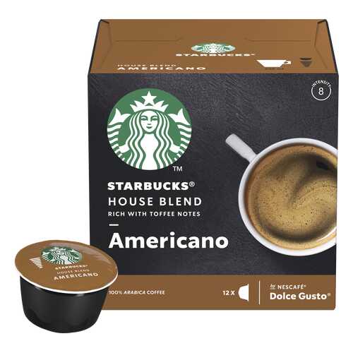 Кофе в капсулах Starbucks House Blend Americano для Nescafe Dolce Gusto 12 шт в Магнит