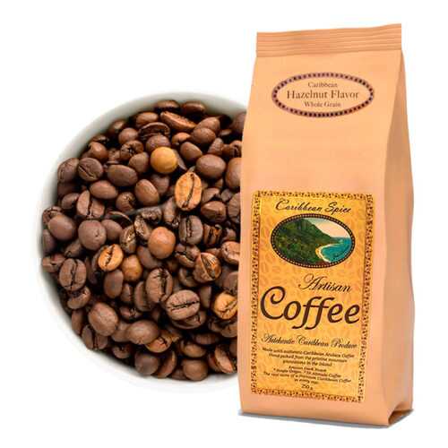 Кофе в зернах Caribbean Spice Artisan Kosher Coffee Hazelnut Grain лесной орех 250 г в Магнит