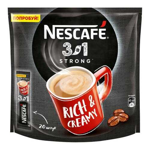 Напиток Nescafe 3в1 кофейный крепкий растворимый 14.5 г 20 штук в Магнит