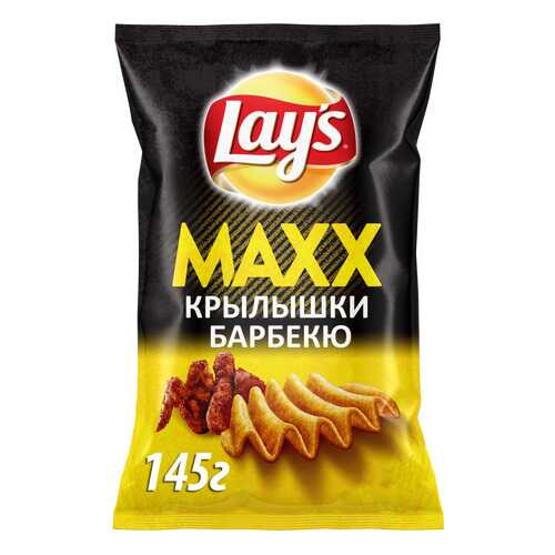 Картофельные чипсы Lay's maxx куриные крылышки барбекю 145 г в Магнит