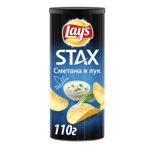 Картофельные чипсы Lay's stax сметана и лук 110 г в Магнит